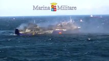 Corfù (Grecia) - Traghetto in fiamme ''Norman Atlantic'' -19- (30.12.14)