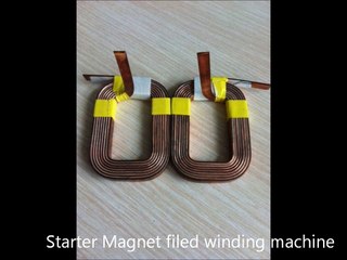 Coil winding of starter magnetic field