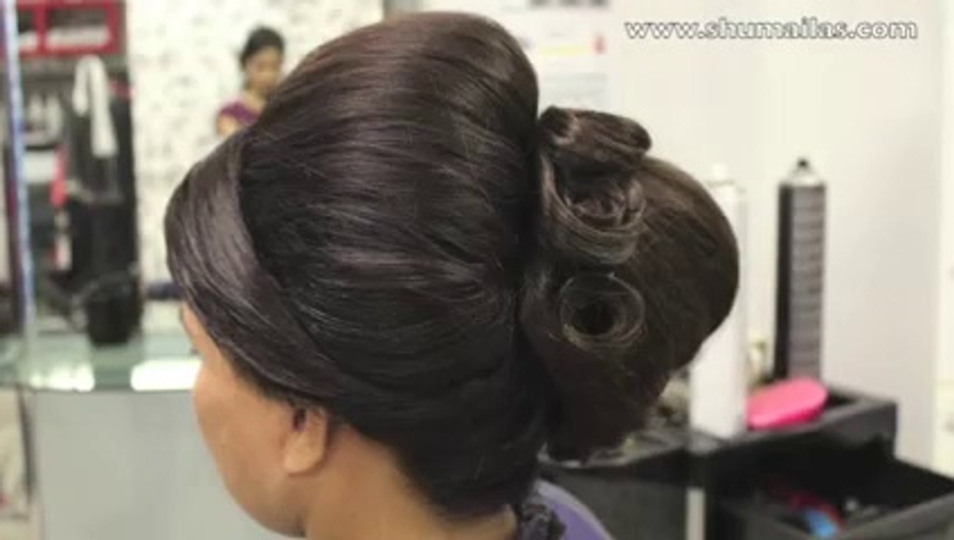 beehive hairstyle - indian, pakistani, asian bridal hair style - wedding  hairstyles for short hair