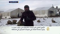 الثلوج تغطي قرى وبلدات القنيطرة في جنوب سوريا