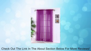 4pc Purple Solid Sheer Window Panel Brand New Curtain Review