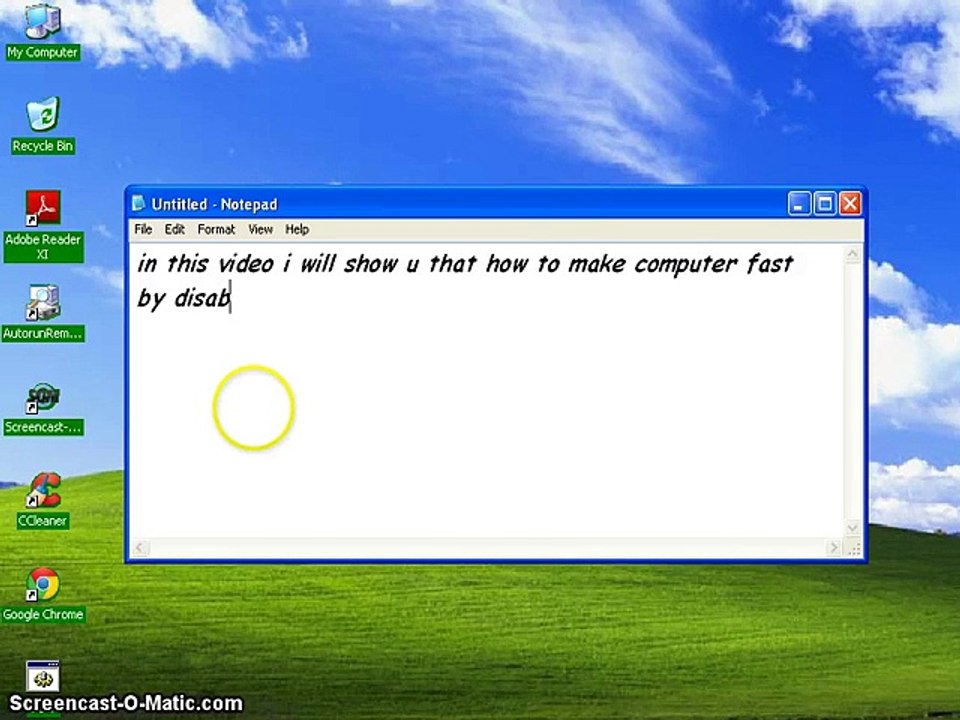 Make computer fast by disabling visual effects
