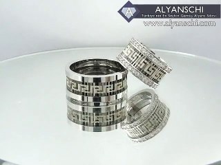 Grek Desenli Gümüş Alyans *SERTİFİKALI ÜRÜN*