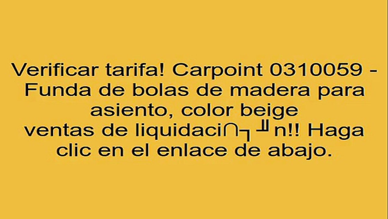 Carpoint 0310059 - Funda de bolas de madera para asiento, color beige opiniones