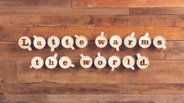 Latte Motion - Animation faite avec des tasses de café