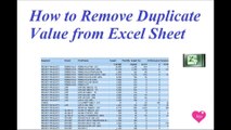 How to Remove Duplicate Values from the Excel Sheet