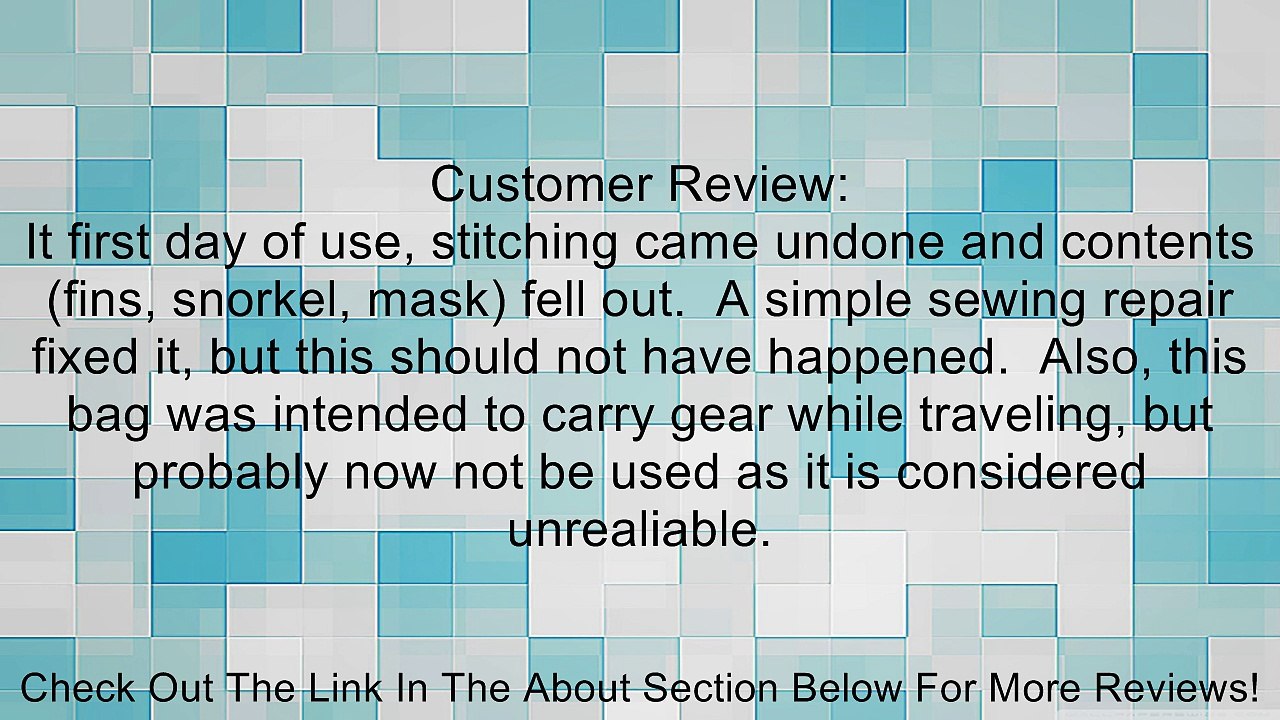 Drawstring Mesh Gear Bag for Swim Scuba Dive Snorkeling Review