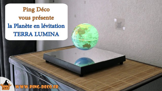 Planète en lévitation terra lumina (WWW.PING-DECO.FR)