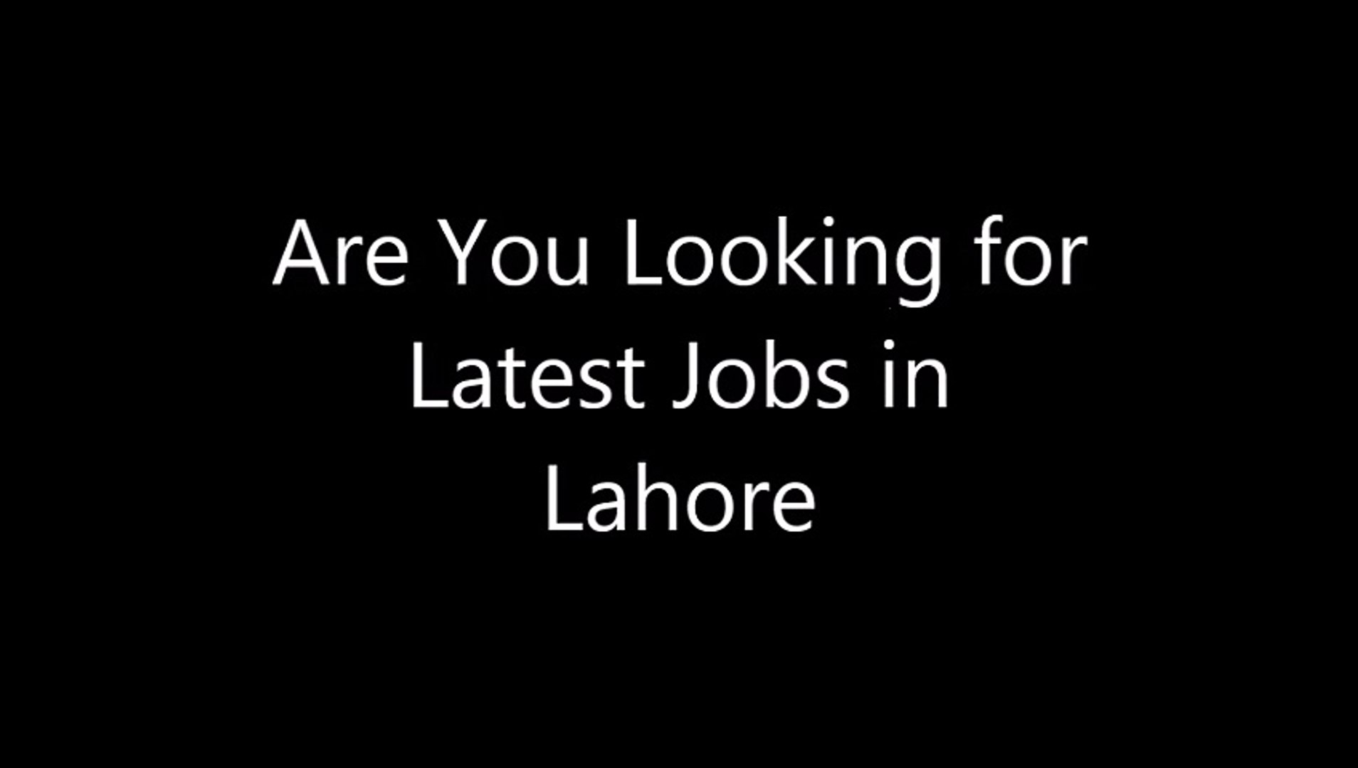 Latest jobs in Lahore [dutyjob.com]