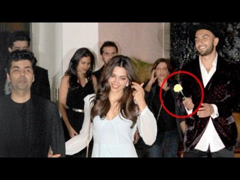 Ranveer Singh Follows Deepika With A Flower In His Hand