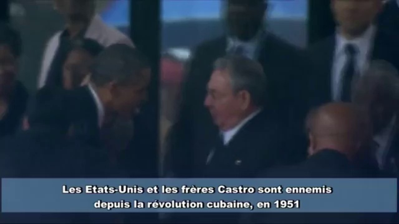 Dec. 2013 : Une poignée de main historique Obama-Castro