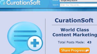 CurationSoft.com  Settings and Options