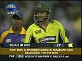 Shahid Afridi 6 Sixes in over - Fanstatic Batting Video In Cricket