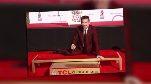 Ethan Hawke Adds A Very Personal Tribute To His Hand And Foot Print At The TLC Chinese Theatre