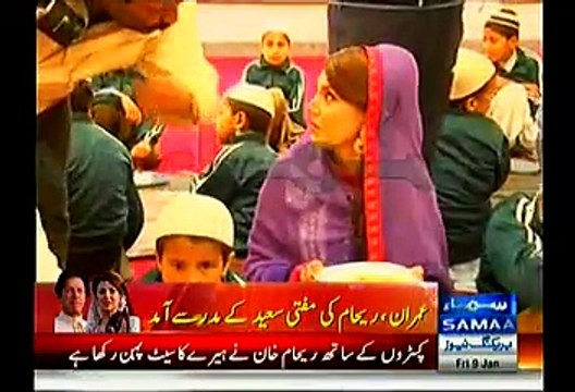 Imran And Reham Having Lunch With Madarsa Children