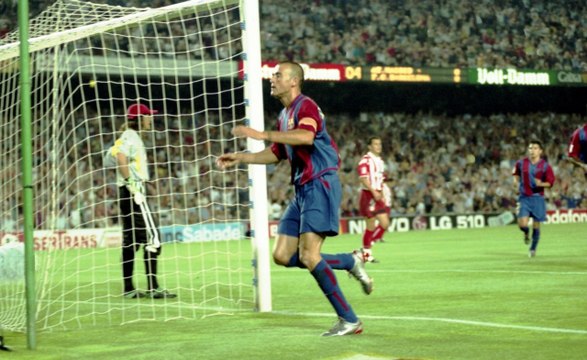 Six goals from Luis Enrique with Barça against Atlético de Madrid