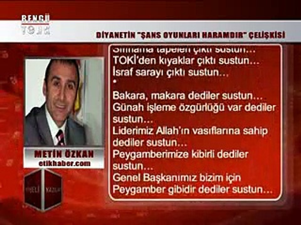 KÖŞELİ YAZILAR - METİN ÖZKAN 09.01.2015