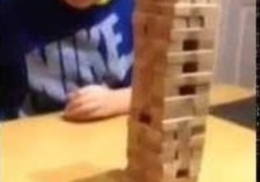 Young Jenga Jedi Pulls Off Slick Move