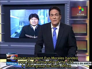 Bolivia hands over chairmanship of G-77 + China to South Africa