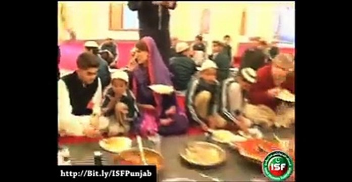Imran Khan and Reham Having Lunch with Madrassa Students