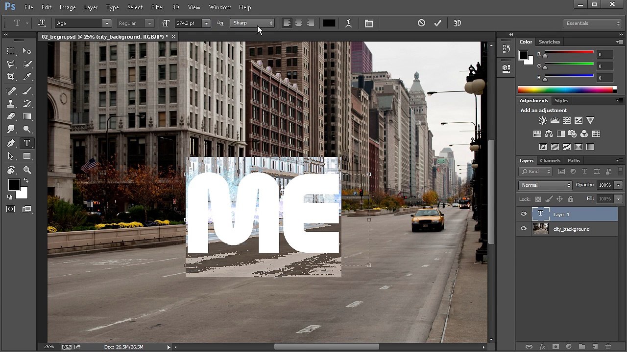 02. Setting and extruding our type