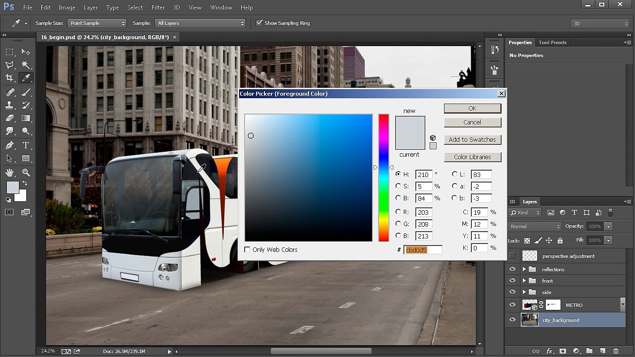 16. Color correcting the bus to the environment