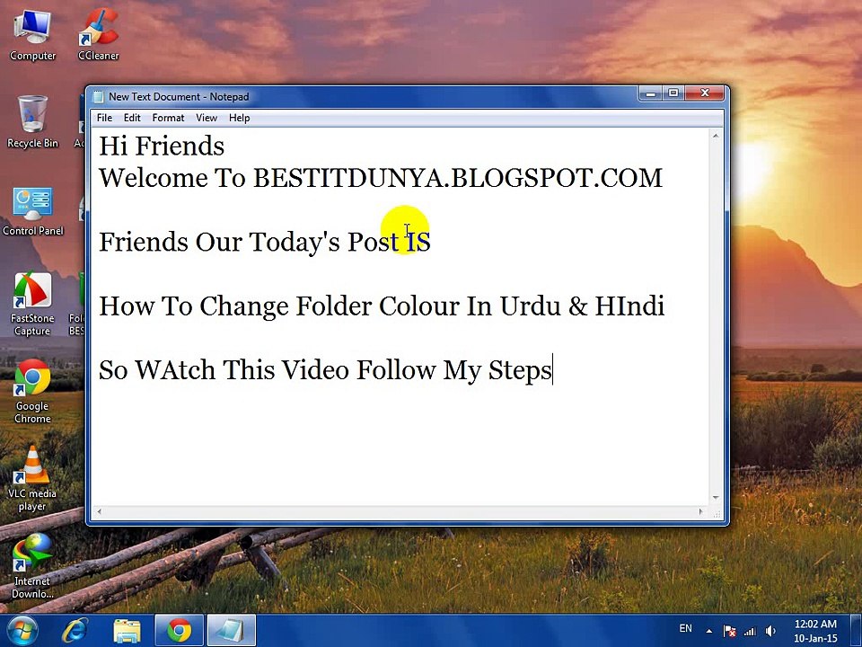 How To Change Folder Color In Urdu & Hindi Tutorial- BESTITDUNYA.BLOGSPOT.COM