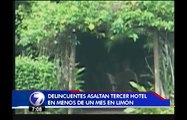 Delincuentes asaltan tres hoteles en menos de un mes en Limón