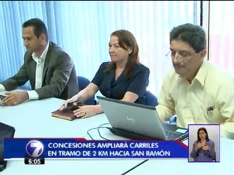 Ampliación de carriles en ruta San José - San Ramón