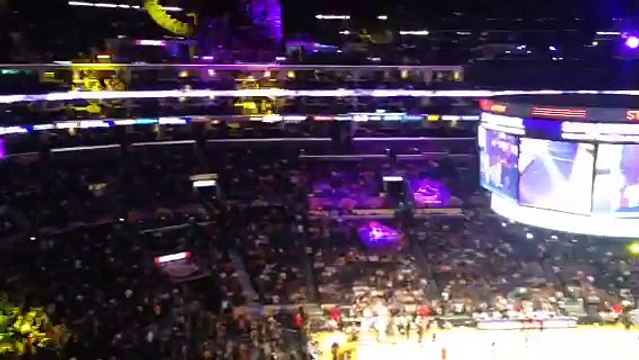 Cheer Girls Dancing At The Beginning Of Basket Ball Game 2015
