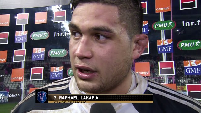 TOP14 - Stade Français-Castres: Interview Raphaël Lakafia (PAR) - J16 - Saison 2014/2015