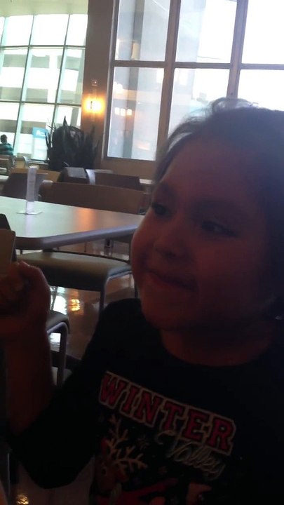 Cute Indian Girl Making Different Faces