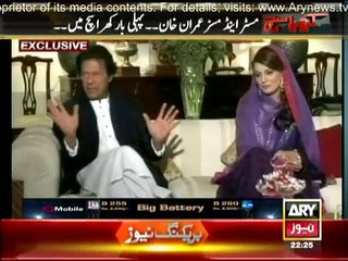 Imran Khan & Reham Khan in Khara Sach With Mubashir Lucman - 9th Janaury 2015