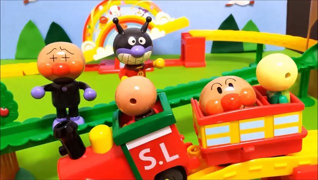 アンパンマン アニメ❤おもちゃ エピソード1 バイキンマンの顔が…！？ SLマンが助ける！？ Anpanman Toys