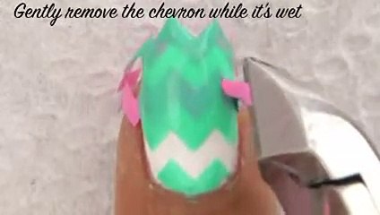 Bow & Chevron Nail Art Tutorial