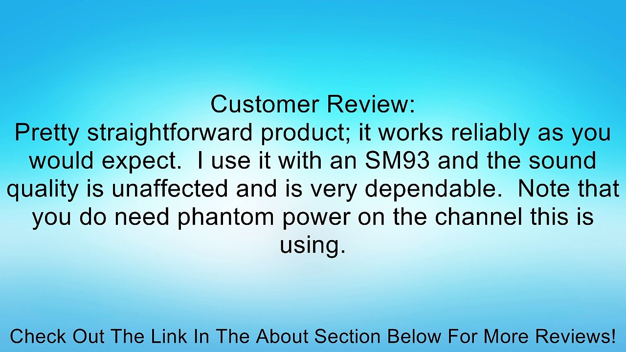 YPA A65P In-Line Microphone Preamplifier for SHURE beta98 MIC Review