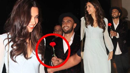 Ranveer PROPOSES Deepika with a Flower