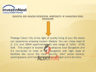 Checkout Price Details of Apartments at Prestige Falcon City - InvestInNest.com