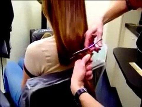 Cut Hair short - Long hair cutting & haircut for women - step by step DIY