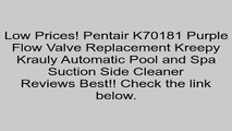 Pentair K70181 Purple Flow Valve Replacement Kreepy Krauly Automatic Pool and Spa Suction Side Cleaner Review