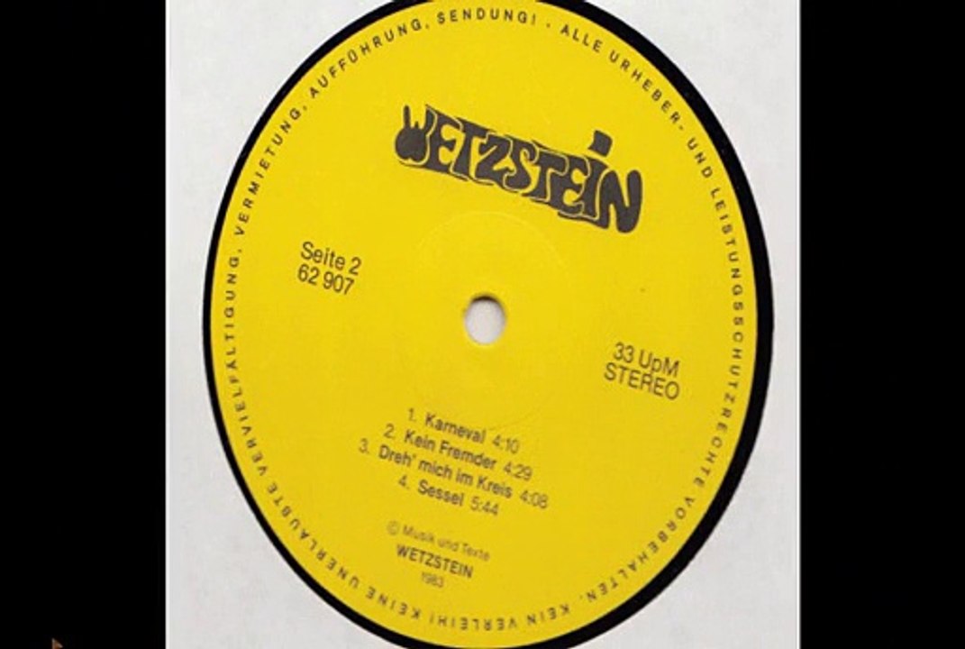 Wetzstein "Sessel"1983 Germany Heavy Prog