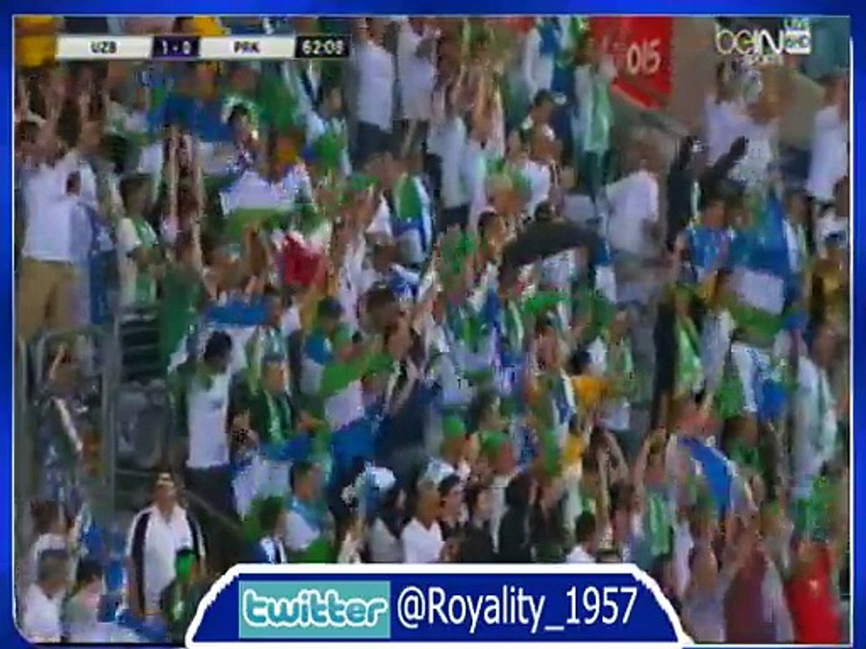 هدف اوزباكستان الاول على كوريا الشمالية || كاس اسيا 2015