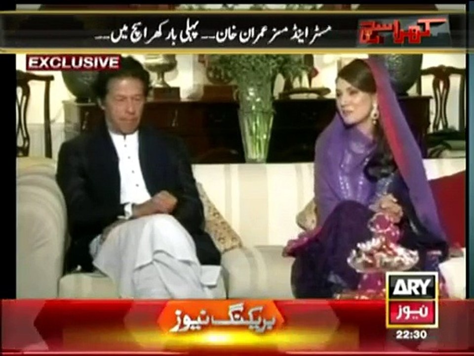 Imran Khan & Reham Khan in Khara Sach With Mubashir Lucman 9 Janaury 2015