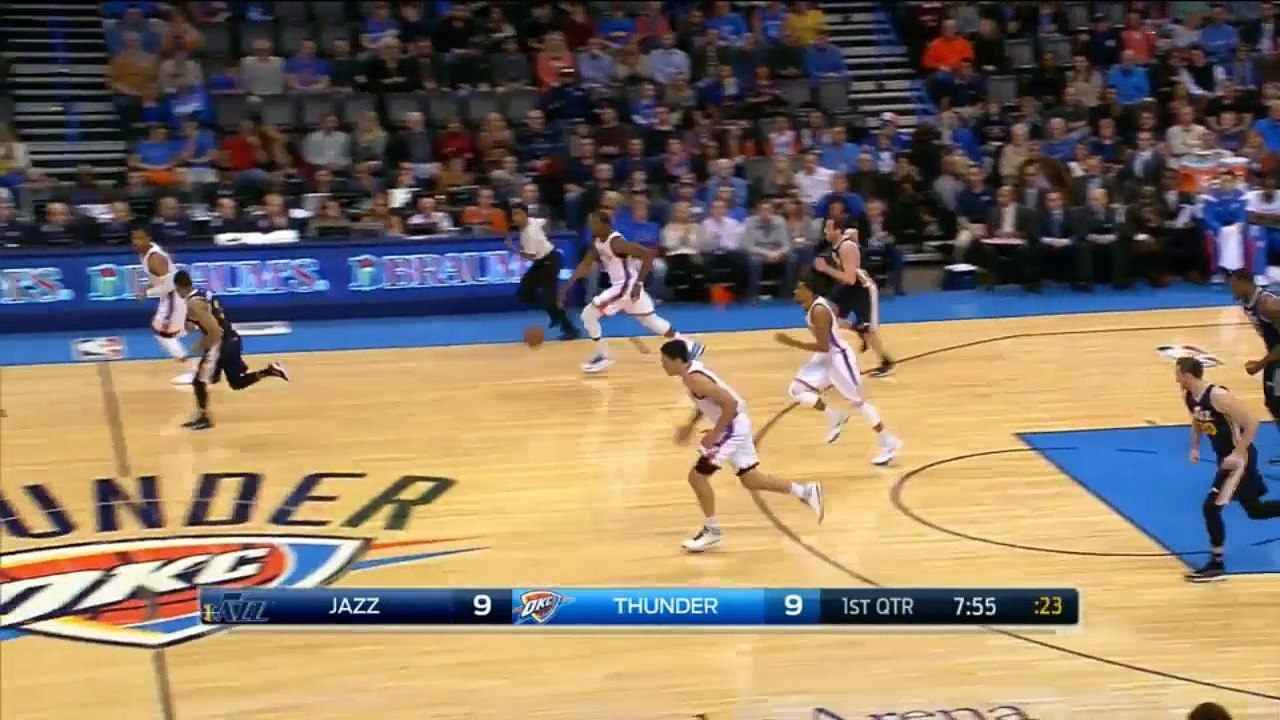 Les énormes contres de Rudy Gobert sur les tentatives de dunks d'Adams et Ibaka