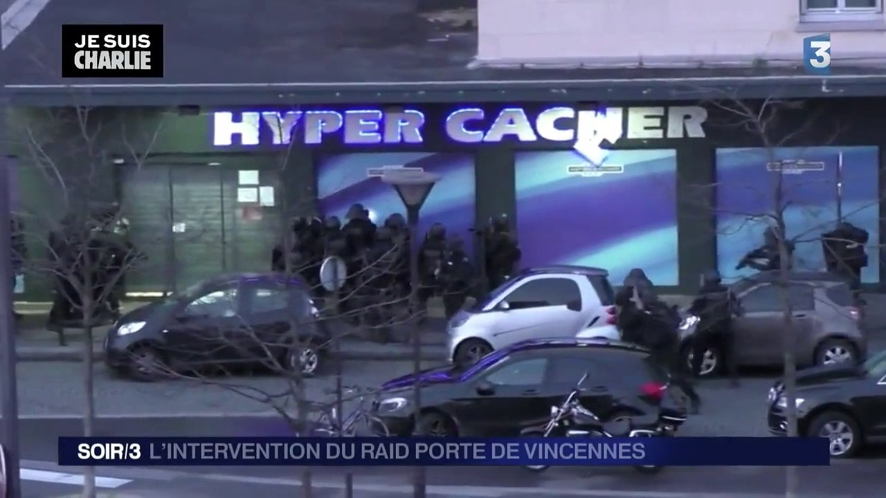 Coulibaly terrorist shot and killed by cops in france / Paris during Hostage taking - Final assault