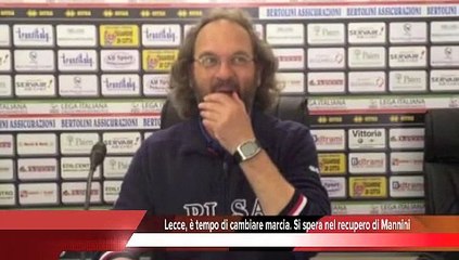 Lecce, è tempo di cambiare marcia  Si spera nel recupero di Mannini