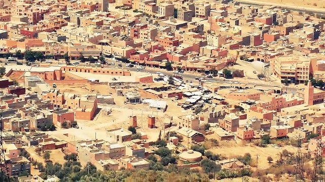 la Ville d'Afourer vue de la Montagne - Beni Mellal - Maroc
