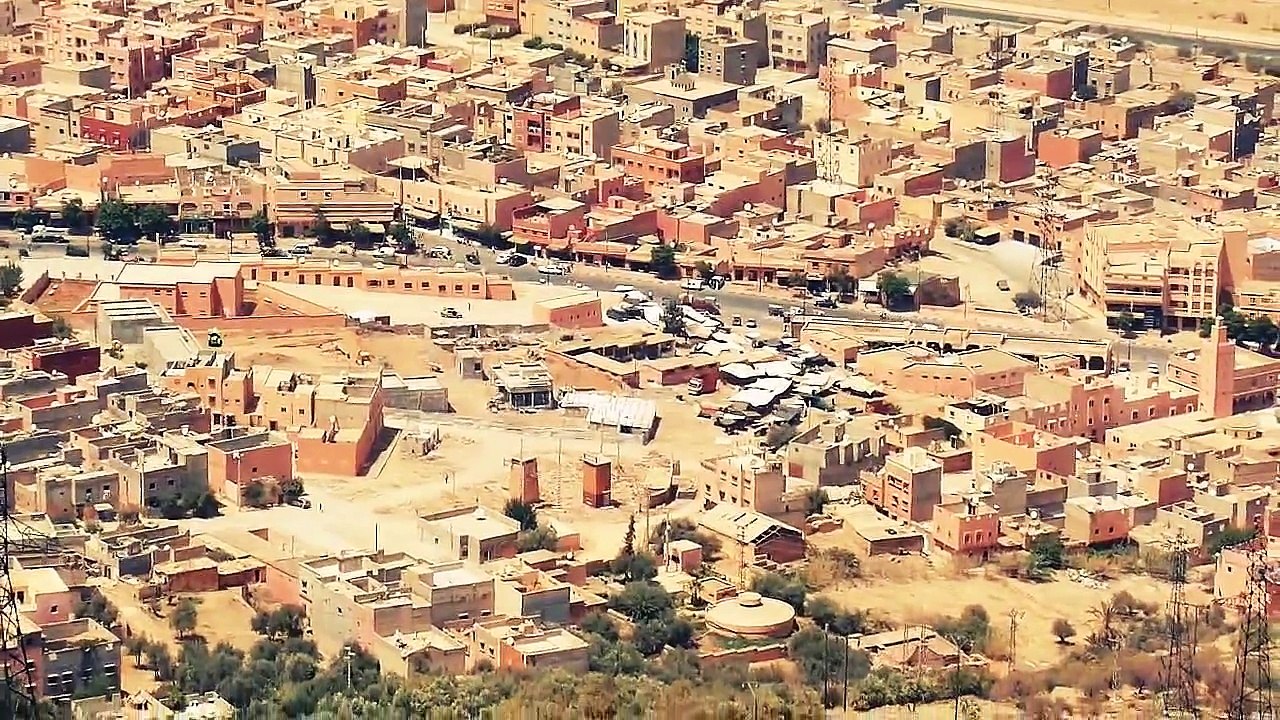 la Ville d'Afourer vue de la Montagne - Beni Mellal - Maroc
