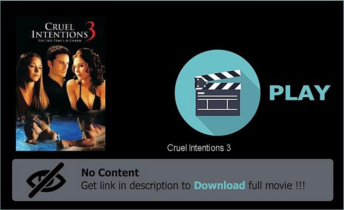 Cruel Intentions 3 DVD Online Streaming