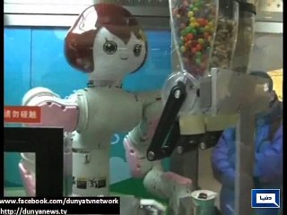 Dunya News - Robot makes ice cream in Shenyang